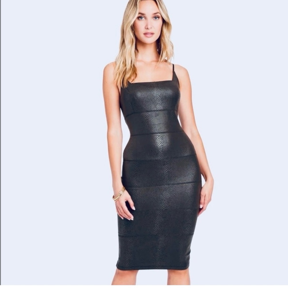 Bebe vegan leather dress, NWT, large